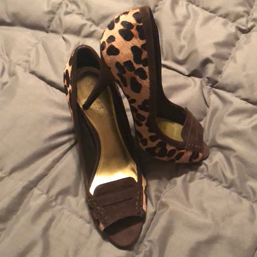Ralph Lauren leopard print heels